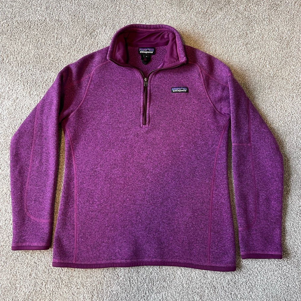 Patagonia Better Sweater 1/4 Quarter Zip, Medium, Ikat Purple